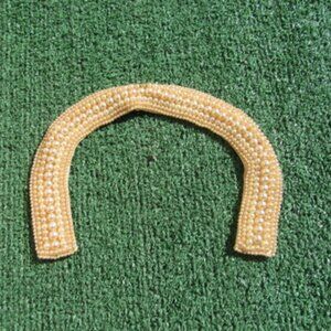 Vintage Top Hit Baar & Beards Faux Pearl Beaded Collar Hand Made in Japan